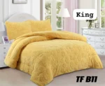 Plumon de invierno texturizado trebol con chiporro King color amarillo - Angeles del Hogar Chile