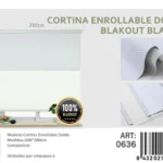 Cortinas Roller Blackout Doble 200cm x 200cm Blanco 0636 - Angeles del Hogar Chile