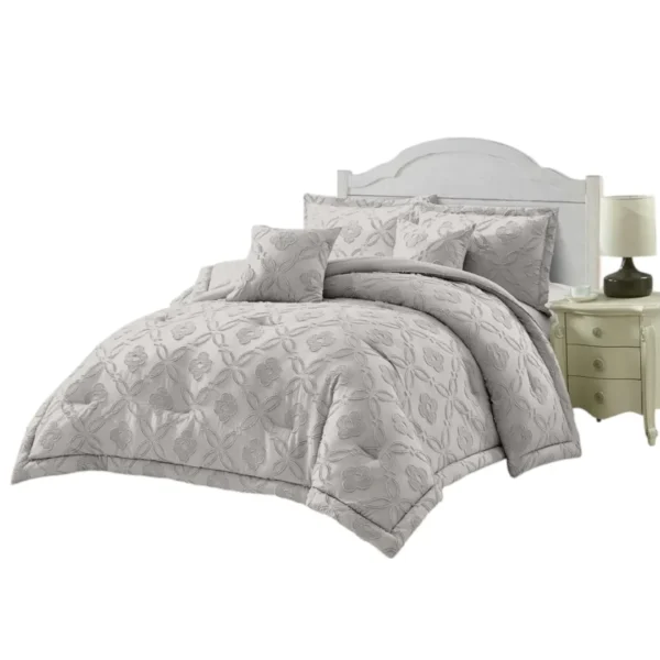 Cubrecama 2 plazas quilt verano semi acolchados diseño flores relieve - Angeles del Hogar Chile