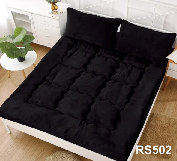 Cubre Colchon Protector acolchado Para Cama 2 Plazas negro - Angeles del Hogar Chile