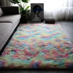Alfombra Peludas Livianas 180x200 cm Multicolor - Angeles del Hogar Chile