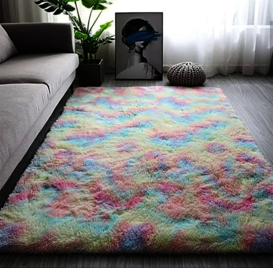 3bec56c6-3ea2-4362-97b7-9d1808ec33c2 Alfombra Peludas Livianas 180x200 cm Multicolor - Angeles del Hogar Chile