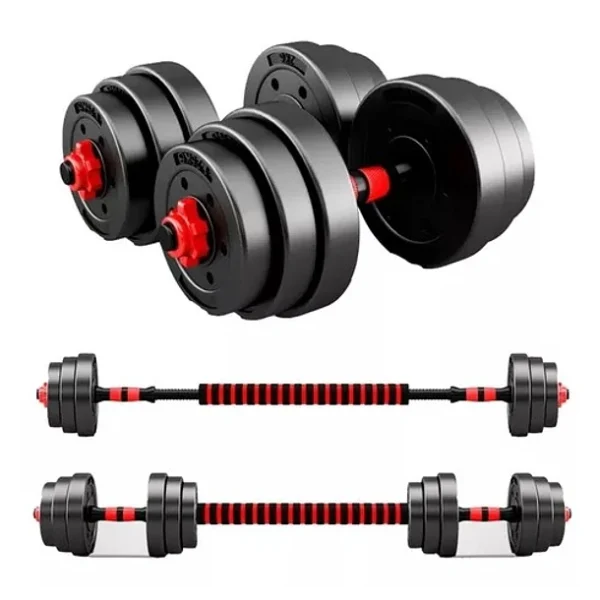 Set De Mancuernas Ajustable De 10kg Con Extensor De Pvc - Angeles del Hogar Chile