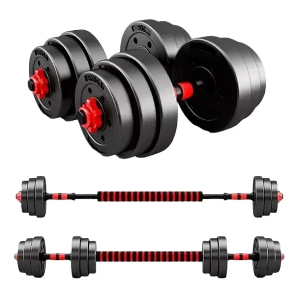 Set De Mancuernas Ajustables De 30 kg Con Barra De Extension - Angeles del Hogar Chile