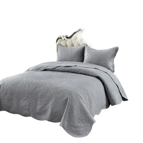 Cobertor Quilt de Verano 2 plazas Gris - Angeles del Hogar Chile