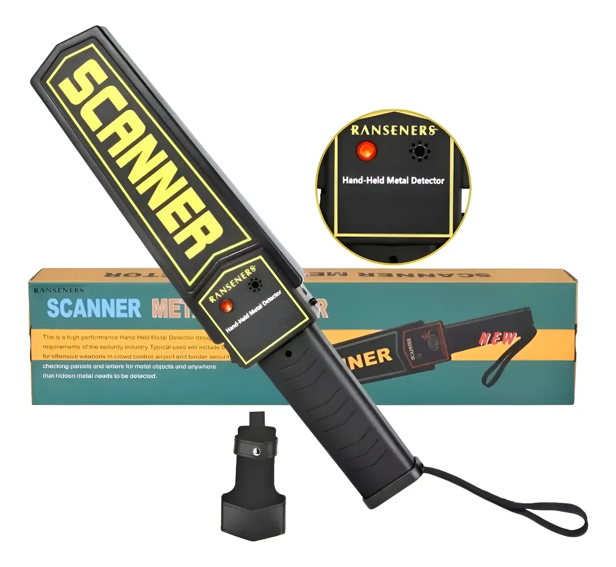 D_NQ_NP_2X_713865-MLC93221275443_092025-F Scanner Seguridad Detector Metales Mano Paleta Luz Sonido - Imagen 1