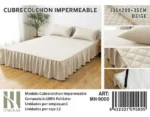 Cubrecolchon Impermeable Con Faldón Plaza Y Media - Imagen 2