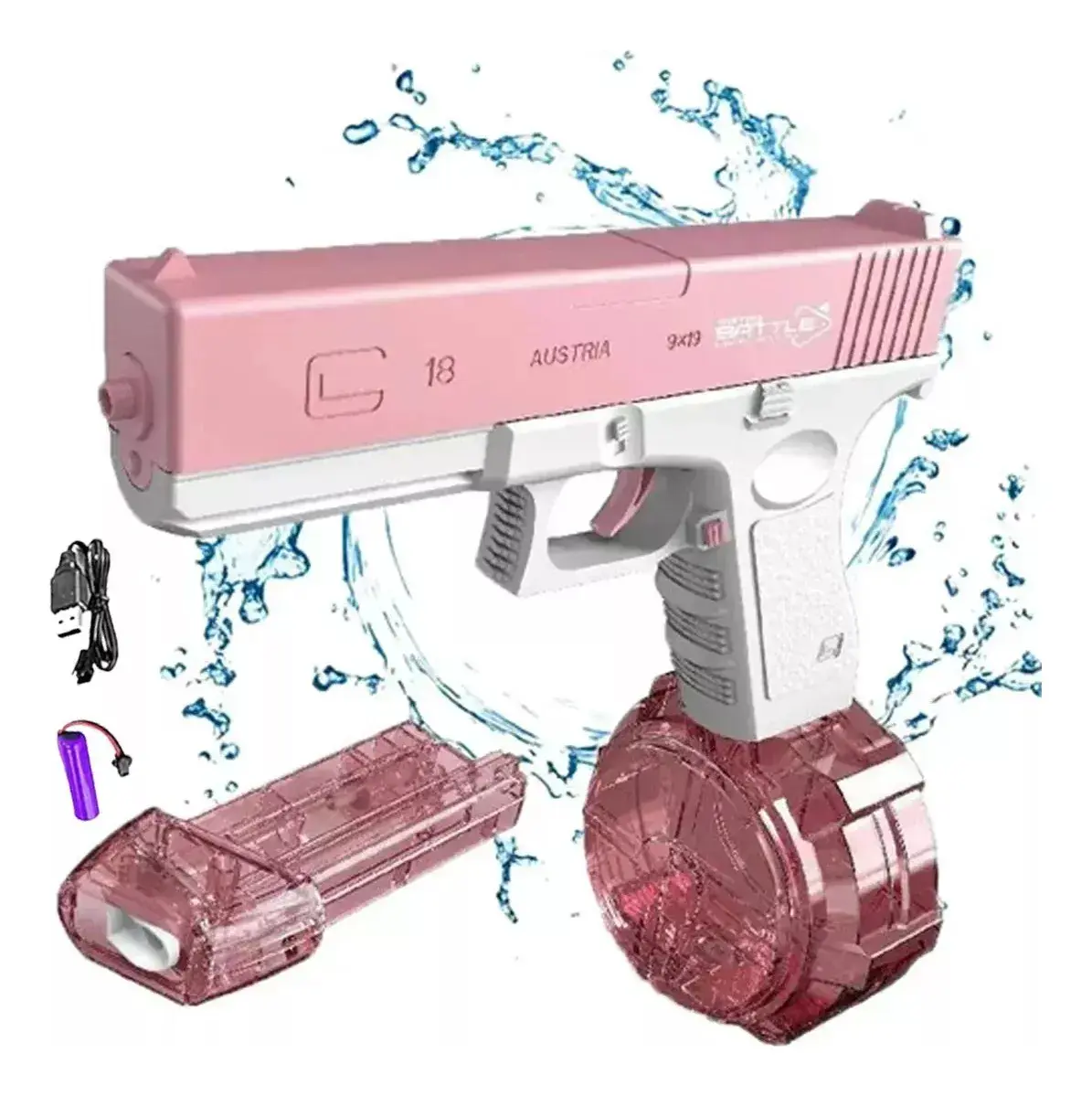 D_NQ_NP_2X_932432-MLC99258480268_112025-F-pistola-de-agua-electrica-para-ninos-disparo-continuo Pistola De Agua Eléctrica Para Niños Disparo Continuo - Imagen 1