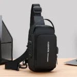 Bolso Bandolero Impermeable Con Puerto USB Unisex - Imagen 2