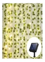 Guirnalda De Luces Led Solar Enredadera Hojas 3x3 Mts - Angeles del Hogar Chile