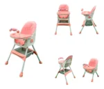 Silla Comedor Infaltil para Bebe 2 En 1 Color Rosa - Angeles del Hogar Chile