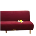 Funda Protectora Cubre Futon De Tela Cuadrille Color Burdeo - Angeles del Hogar Chile