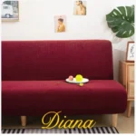 Funda Protectora Cubre Futon De Tela Cuadrille Color Burdeo - Angeles del Hogar Chile
