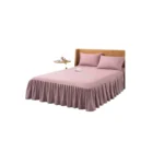Faldon para cama plaza y media 1.5 Color Rosa - Angeles del Hogar Chile