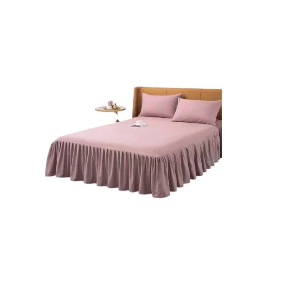 Faldon para cama plaza y media 1.5 Color Rosa - Angeles del Hogar Chile