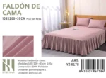 Faldon para cama plaza y media 1.5 Color Rosa - Angeles del Hogar Chile