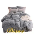 Plumon de invierno Peludos con chiporro 2 Plazas Color Gris - Angeles del Hogar Chile