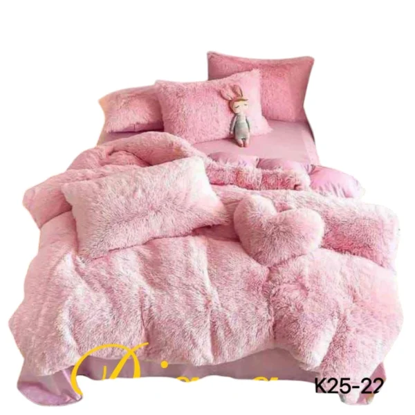 Plumon de invierno Peludos con chiporro 2 Plazas Color Rosado - Angeles del Hogar Chile