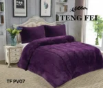 Cobertor de Invierno Peludos Con Chiporro Plaza y Media color morado - Angeles del Hogar Chile