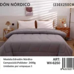 Plumon Nordico de Seda 2 Plazas 230X250Cm Color Gris - Angeles del Hogar Chile