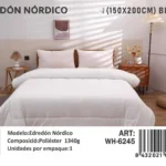 Plumon Nordico de Seda 1 Plaza 150X200Cm Color Blanco - Angeles del Hogar Chile