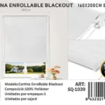 Cortinas Roller Blackout 160cm x 200cm Blanco SQ-1039 - Angeles del Hogar Chile