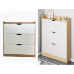 Zapatero Organizador Estante Armario 115Alto x 100 x 17cm Blanco beige - Angeles del Hogar Chile