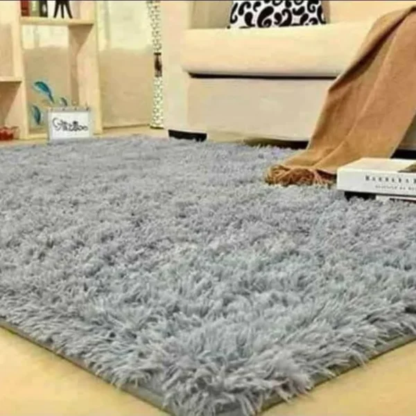 Alfombra Peludas Livianas 200x300 cm Gris Claro - Angeles del Hogar Chile