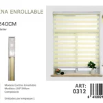 Cortina Roller Duo Lisa 150cm x 240cm Color Beige 0312 - Angeles del Hogar Chile