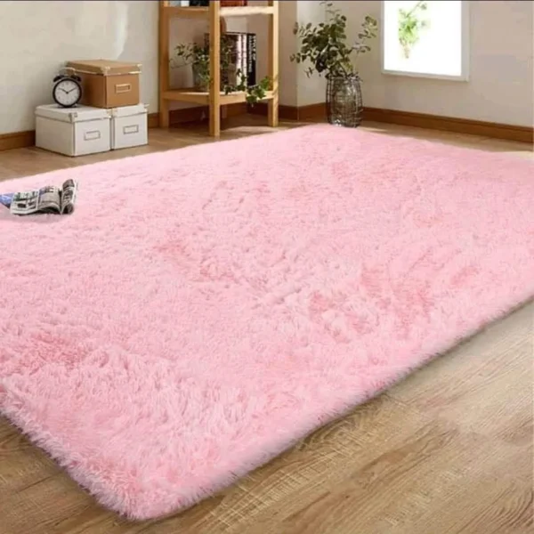 Alfombra Peludas Livianas 200x300 cm Rosado - Angeles del Hogar Chile