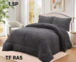 Plumon de Invierno Tenfei Texturizado 180X230Cm Gris Oscuro - Angeles del Hogar Chile