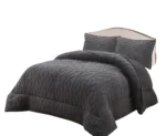 Plumon de Invierno Tenfei Texturizado 180X230Cm Gris Oscuro - Angeles del Hogar Chile