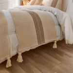 Piecera Croche Tejida 60X210Cm Color Beige - Angeles del Hogar Chile