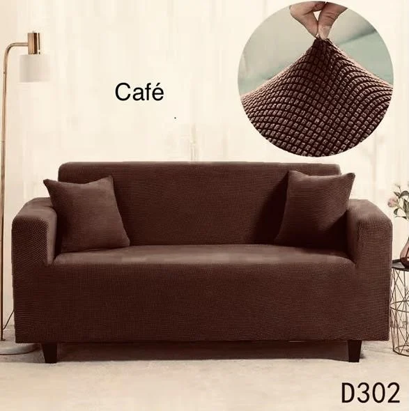Cubre Sillon/Sofa 1 cuerpo Elastico adaptable cafe oscuro - Angeles del Hogar Chile