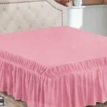 Faldon para cama 1,5 plazas rosado - Angeles del Hogar Chile
