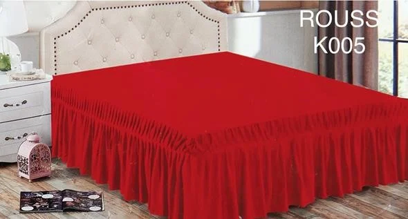 Faldon para cama 1,5 plazas rojo - Angeles del Hogar Chile
