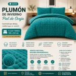 Plumón de Invierno Imitación Piel de Oveja Plaza y Media - Imagen 3