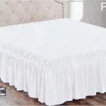 Faldon para cama 1,5 plazas blanco - Angeles del Hogar Chile