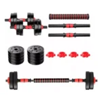 Set De Mancuernas Ajustables De 30 kg Con Barra De Extension - Angeles del Hogar Chile