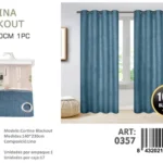 Cortinas blackout pack 2 Panos 140x230 Color Azul - Angeles del Hogar Chile