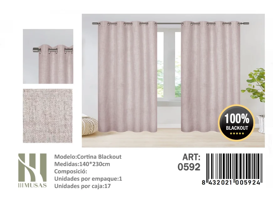 Captura de pantalla 2024-11-20 120957 Cortinas blackout pack 2 Panos 140x230 Color Rosa - Angeles del Hogar Chile