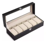 Caja Organizador para 6 Relojes en color Negro - Angeles del Hogar Chile