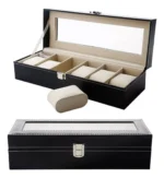 Caja Organizador para 6 Relojes en color Negro - Angeles del Hogar Chile
