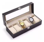 Caja Organizador para 6 Relojes en color Negro - Angeles del Hogar Chile