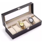 Caja Organizador para 6 Relojes en color Negro - Angeles del Hogar Chile