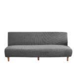 Funda Protectora Cubre Futon De Tela Cuadrille Color Gris - Angeles del Hogar Chile