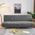 Funda Protectora Cubre Futon De Tela Cuadrille Color Gris - Angeles del Hogar Chile