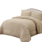 Plumon de invierno Trenzado con chiporro King Color beige - Angeles del Hogar Chile