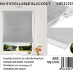 Cortinas Roller Blackout 140cm x 200cm Gris SQ-1038 - Angeles del Hogar Chile