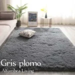 Alfombra tipo Shaggy Peludas Livianas 150x200 cm Gris - Angeles del Hogar Chile